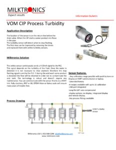 CIP prerinse improvement turbidity meter