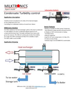 condensate early contaminant monitoring turbidity ice water