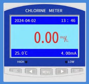 Chlorine analyzer flow cell